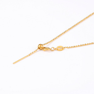 Catena Figaro in Acciaio Inossidabile Ipoallergenico con Perline Regolabili, 1.1mm, Oro, Ecologica, Classica, Regalo per Matrimoni e Feste - Product Image 1