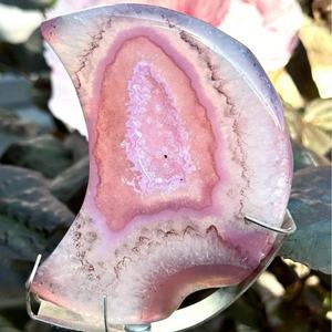 Vente en gros de pierres de guérison naturelles en agate rose Durzy de style bohème, polies, de haute qualité, tendance mode, pour la décoration intérieure - Product Image 2