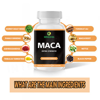 Kapsul Suplemen Maca Extra Strength OEM/ODM 60 Kapsul Ekstrak Lada Hitam Organik Campuran Herbal Vitalitas Dewasa