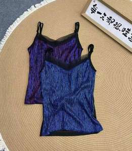 Camiseta de Protección Solar de Doble Capa de Chifón para Mujer, Manga Larga, Cuello Halter Brillante y Sedoso, Cómoda y Transpirable - Product Image 1