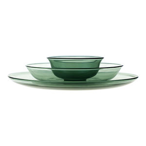 TYGLASS Vajilla Hogar <span class=keywords><strong>Restaurante</strong></span> Platos Cena Platos Personalizado Color <span class=keywords><strong>Jade</strong></span> Sólido <span class=keywords><strong>Chino</strong></span> Borosilicato Vidrio Cargador Placas - Product Image 2