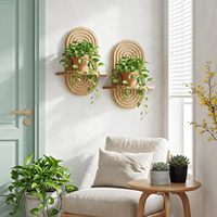 Étagère murale en bois Art Déco, organisateur flottant pour le rangement du salon et de la salle de bain, et la décoration intérieure