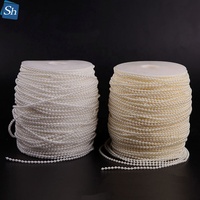 Perles artificielles rondes en ABS de 3 mm pour ligne de pêche, couleur blanche, pour décoration de mariage, vente en gros