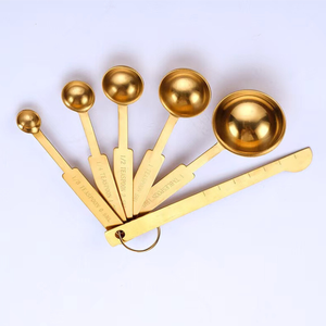 Juego de <span class=keywords><strong>6</strong></span> cucharas medidoras de acero inoxidable con nivelador, cucharadita redonda de metal y cuchara medidora, utensilios de cocina - Product Image 5