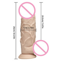 Dildo de Simulación de Pene Grande y Grueso de 26 cm de Largo, Juguetes Sexuales para Adultos, 1.1 kg, 7 cm de Ancho, Resistente al Agua