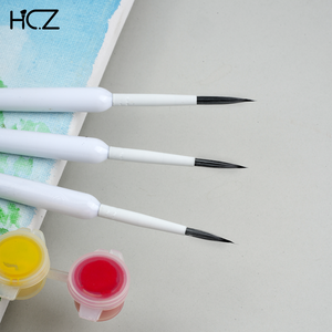 Ensemble de pinceaux de précision ronds pour artistes, en nylon, avec manche en acrylique blanc, pour la peinture artistique, marque privée - Product Image 3