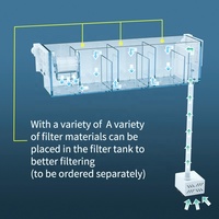 Filtre externe pour aquarium, boîte de filtration multi-chambres, sortie cascade, pompe silencieuse, filtration 3 en 1