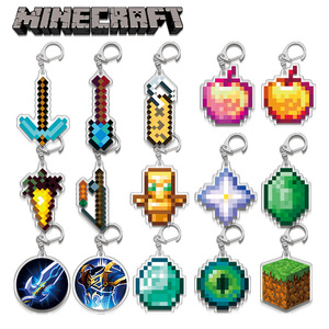 Porte-clés en acrylique double couche style Pixel avec anneau en D, impression haute définition, design superposé, parfait pour les thèmes 2D - Product Image 4