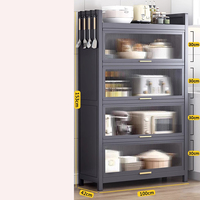 Moderner Küchenschrank mit PC-Türen Metall-Mikrowellenständer Organizer OEM Großhandelslieferant