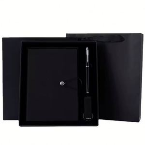 Nouveaux produits 2026 – Coffrets cadeaux de luxe en gros avec logo personnalisé – Ensemble agenda en cuir PU avec stylo et porte-clés USB - Product Image 6
