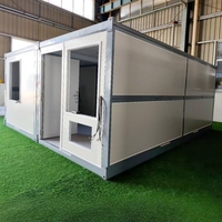 Maison conteneur pliable et extensible sur mesure, cabine modulaire préfabriquée mobile, déploiement rapide, prête à l'emploi, certifiée CE UL, sans installation