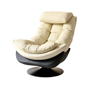 Luxury Single Sofa <b>Chair</b> <b>Swivel</b> Recliner Nordic Style Living Room <b>Chair</b> With Headrest And Lumbar Support - Product Image 5