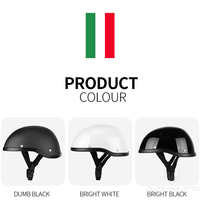 Casco Retro de Motocicleta, Medio Casco de Plástico ABS+Algodón, Casco de Verano Unisex, Casco Universal para Motociclistas