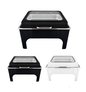 Scaldavivande di Lusso in Acciaio Inox, Nuovo Design Elegante Nero, Chafing Dish <span class=keywords><strong>per</strong></span> Buffet, <span class=keywords><strong>Catering</strong></span> e Forniture <span class=keywords><strong>per</strong></span> Ristoranti - Product Image 1