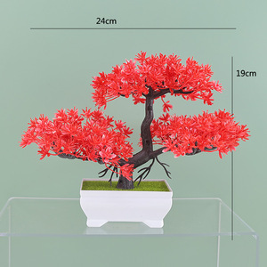 Árvore Bonsai Artificial Decorativa em Vaso de Plástico Branco, Várias Cores para Decoração de Casa, Escritório e Casamento - Product Image 3