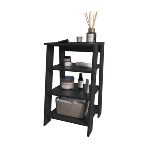 Estante de Baño Independiente de Hierro Negro, 4 Niveles, Estante de Almacenamiento Abierto para Esquina, Organizador de Ducha, 60x70cm, Diseño Minimalista - Product Image 4