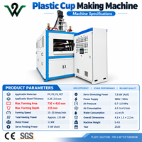 Machine de fabrication de gobelets en plastique PP PET à grande vitesse, certifiée CE, entièrement automatique, pour gobelets jetables d'eau et de yaourt, thermoformage