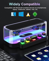Speaker Mini Nirkabel Portabel Murah dengan Keyboard Mekanik dan Lampu LED Warna-warni