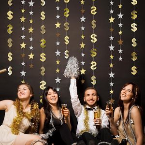 Decorazioni per Feste a Tema Dollaro, Ghirlanda <span class=keywords><strong>di</strong></span> Banconote, Striscione con Simbolo $ per Compleanni, Pensionamento, Ufficio, Festa a Tema Vegas - Product Image 4