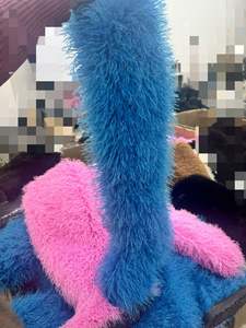 أحذية نسائية طويلة فوق الركبة من فرو منغوليا لموسم ماردي غرا، أحذية شتوية طويلة مبطنة، أحذية طويلة فوق الركبة - Product Image 4