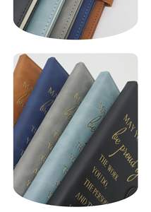 Cuaderno de cuero PU A5 de alta calidad personalizable, portalápices, hebilla de <span class=keywords><strong>Torre</strong></span> magnética, minutos de reuniones de negocios, suministros de oficina - Product Image 6