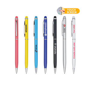 Logo personalizzato Multi-funzionale per stilo penna a sfera durevole in metallo alla rinfusa regalo per la promozione aziendale 1.0mm inchiostro nero - Product Image 3