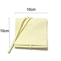 Pochette à rabat pour bijoux en microfibre synthétique style enveloppe avec logo personnalisé