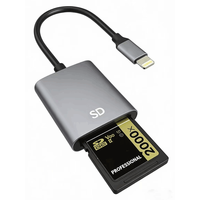Adaptador de Tarjeta de Memoria TF de Alta Velocidad para iPhone, iPad, Cámara SD, Teléfono Móvil, Lector de Tarjetas OTG, Cable de 8 Pines