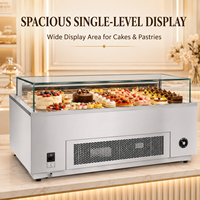 Refrigerador Comercial de Mostrador para Delicatessen, Vitrina Refrigerada con Enfriamiento por Aire para Pasteles y Panadería, para Cafetería y Supermercado