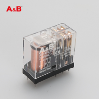 Relais électromagnétique miniature A&B AB14FC2CO730 24V 5A à contact en cuivre 8 broches pour climatiseur, protection scellée pour carte PCB