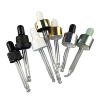 18/415 18/410 20/410 compte-gouttes en verre bouteille d'huile essentielle pipette en verre compte-gouttes en aluminium pour bouteilles
