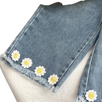 Ensemble d'été pour bébé fille de 0 à 3 ans : veste sans manches en coton avec nœud et jupe + pantalon en jean imprimé