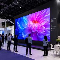 Layar LED Pameran Dagang P1.56 P1.95 P2.6 P2.9 Indoor HD Seamless LED Video Wall Pemasangan Cepat untuk Stan Pameran