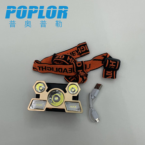 Poplor Headlamp 3W Led Rechargeable Waterproof With <b>Dimmer</b> For Outdoor Fishing - Product Image 1