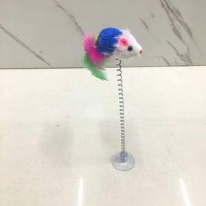 Suction Cup <b>Mouse</b> Cat Stick 20Cm Mixed Colors Bouncy Teasing Toy For Cats - Product Image 1