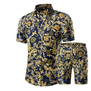 Venta al por mayor, camiseta <span class=keywords><strong>de</strong></span> manga corta <span class=keywords><strong>de</strong></span> algodón con estampado personalizado para hombre, camisa <span class=keywords><strong>de</strong></span> estilo playero - Product Image 2