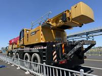 Grue Sany 220 tonnes d'occasion de haute qualité, grande machinerie de construction à bas prix, moteur Scania, hydraulique Rexroth, portée de levage 80m