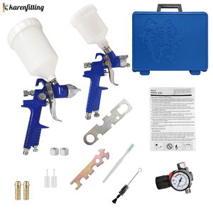 Juego de Pistola de Pulverización HVLP H-827 H-2000, Boquilla Doble de 0.8mm y 1.4mm, Kit de Pulverizador de Pintura Neumático, Vasos de 600ml y 125ml para Pintar Automóviles y Muebles - Product Image 6