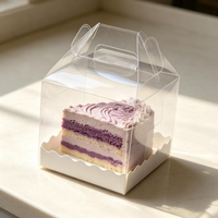 Boîte cadeau personnalisable jetable en PET/PP/PVC avec couvercle transparent en plastique pour l'affichage en boulangerie et l'emballage de détail