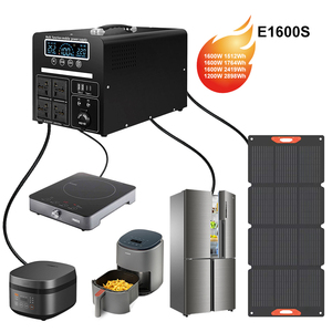 1600W Solar Portable Power Generator Electric Power Station Ternary Lithium Battery MPPT Pure Sine Wave AC Powered <b>LED</b>/USB/Cigar - Product Image 1