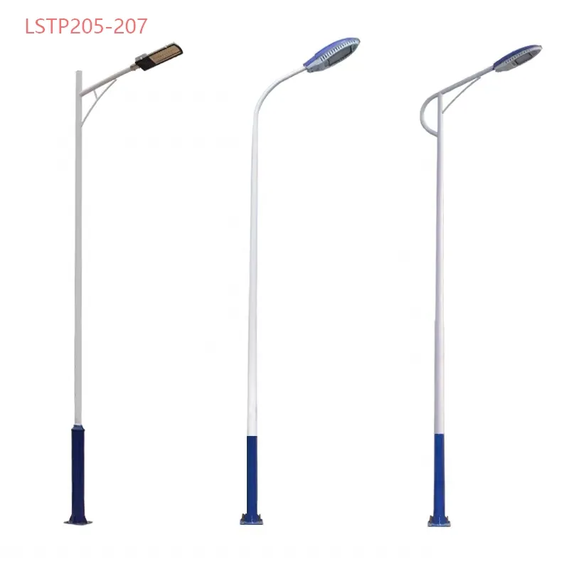 Éclairage extérieur solaire fabricant de lampadaires à led 6 m 8 m 9 m lampadaire galvanisé à chaud