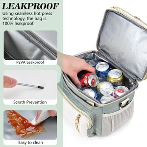 Lonchera Aislada <span class=keywords><strong>de</strong></span> Poliéster Personalizada con Iniciales para Mujer, 16L, Cierre <span class=keywords><strong>de</strong></span> Cremallera a Prueba <span class=keywords><strong>de</strong></span> Fugas, para Oficina y Viajes, Regalo para el Día <span class=keywords><strong>de</strong></span> <span class=keywords><strong>la</strong></span> <span class=keywords><strong>Madre</strong></span> - Product Image 2
