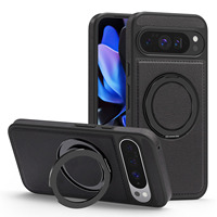 360 Kickstand PU Housse de téléphone en cuir pour Google Pixel 10 Pro Kickstand Ring Cover pour Google Pixel 10