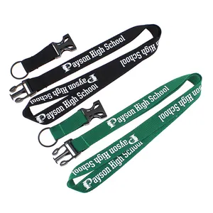 Poliéster amostra grátis barato personalizado único personalizado Silk Screen Printing Id Card Holder Lanyards com logotipo