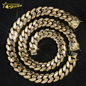 Joyería de Lujo Estilo Hip Hop Collar Pesado Súper Grande Cadena Cubana Chapada en Oro de 18K Eslabón Cubano de Miami - Product Image 3