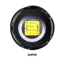 Lampe de casque de sécurité minière Xhp99 IP66 étanche 1800 lumens en alliage d'aluminium avec zoom, 2 piles rechargeables 18650, LED à intensité variable