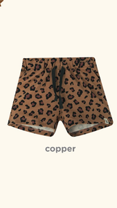 Pantalones Cortos con Estampado de Leopardo para Hombre, Cintura Elástica con Cordón, Pantalones Cortos Casuales de Verano, Color Crema Cobalto, Estampado Animal, Buena Calidad - Product Image 3