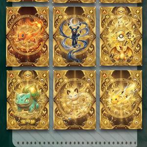 Cartes à collectionner Pokémon <span class=keywords><strong>en</strong></span> métal, imprimées <span class=keywords><strong>en</strong></span> couleur, drôles, dorées, argentées, rares, Charizard, Pikachu, Mewtwo Vmax, jeu <span class=keywords><strong>de</strong></span> cartes à collectionner carré - Product Image 5