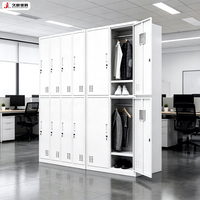 Armoire de rangement moderne démontable JIUSHUN, casier de rangement en métal haut pour employés et étudiants