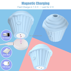 SacKnove panas dewasa 5 kecepatan silikon Vagina puting klitoris mainan seks mengisap es krim CupCake Vibrator untuk wanita pasangan - Product Image 5